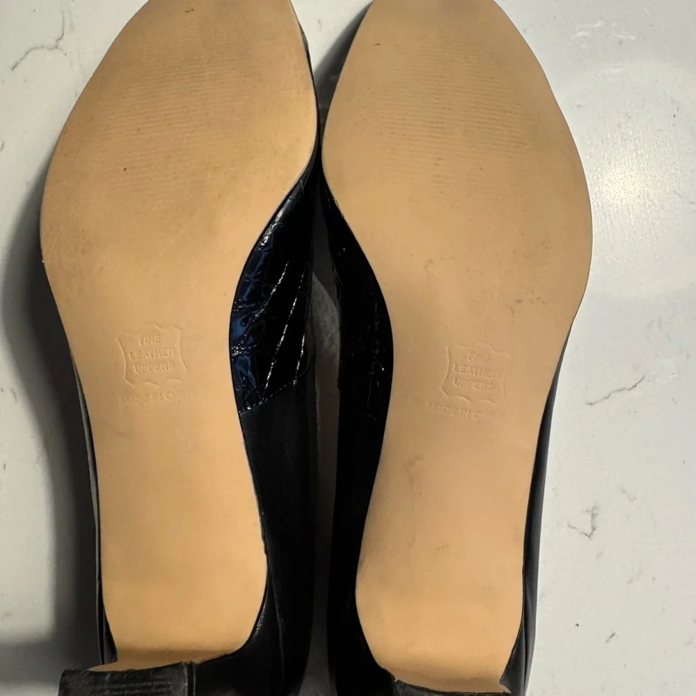 Ros Hommerson Cynthia 10.5 N Vintage Style Black Leather Pumps